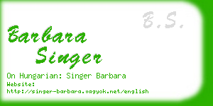 barbara singer business card